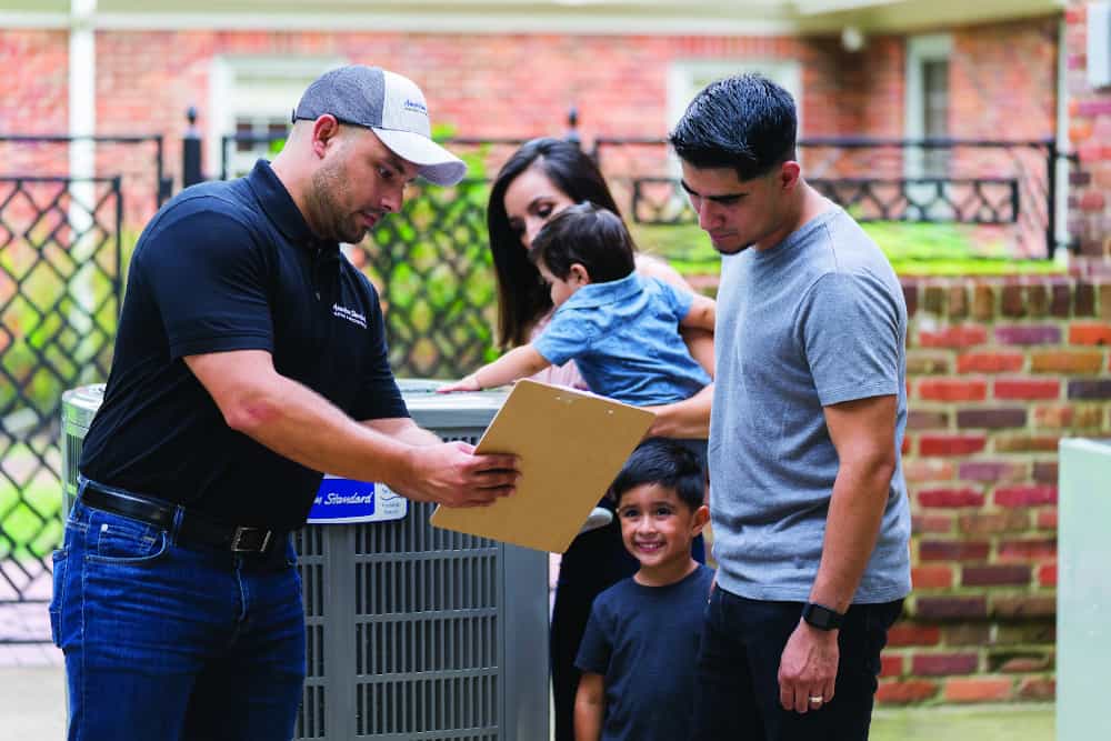 heating and ac dealer with family